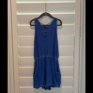 Tucker + Tate Blue Romper w/ Crisscross Back